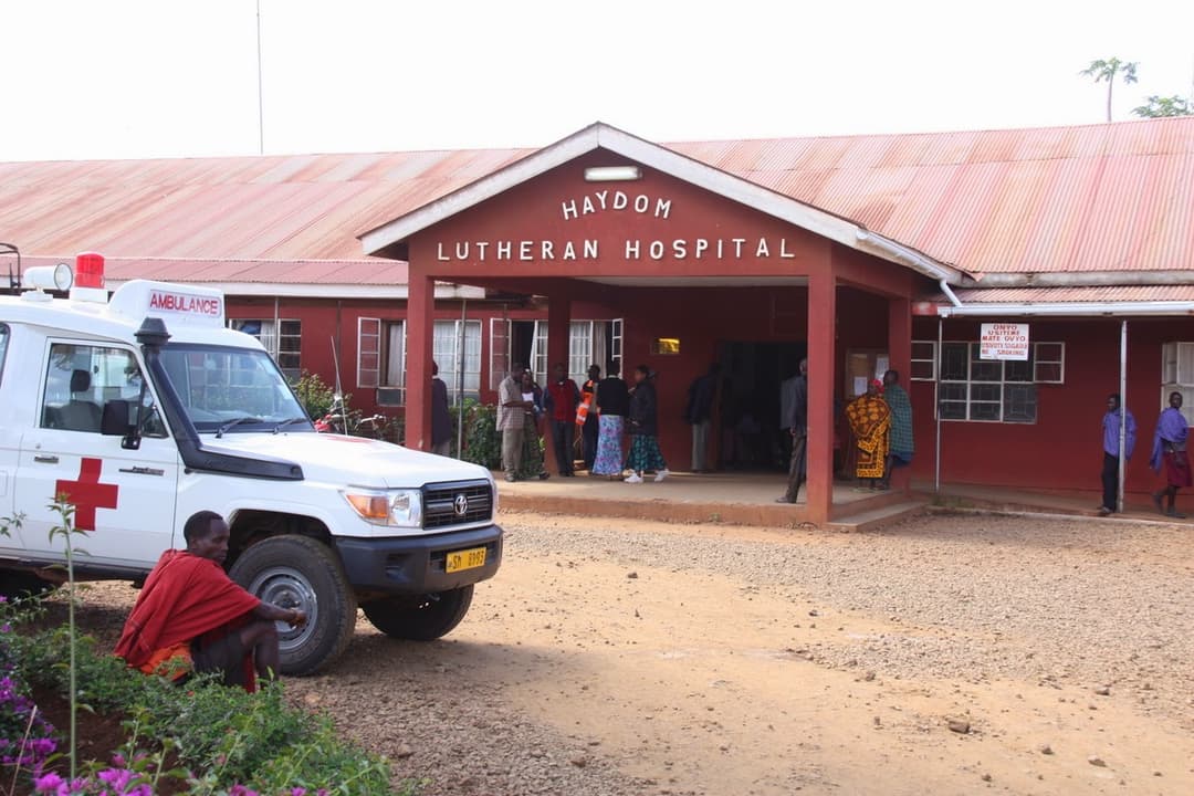 This hospital is very small and has a lot of people outside, and is dusty this is not good because it's unsanitary, with the money that other governments are currently taking away from countries like the one this hospital is in they could use to strengthen health care, and making there hospitals bigger better and more sanitary.