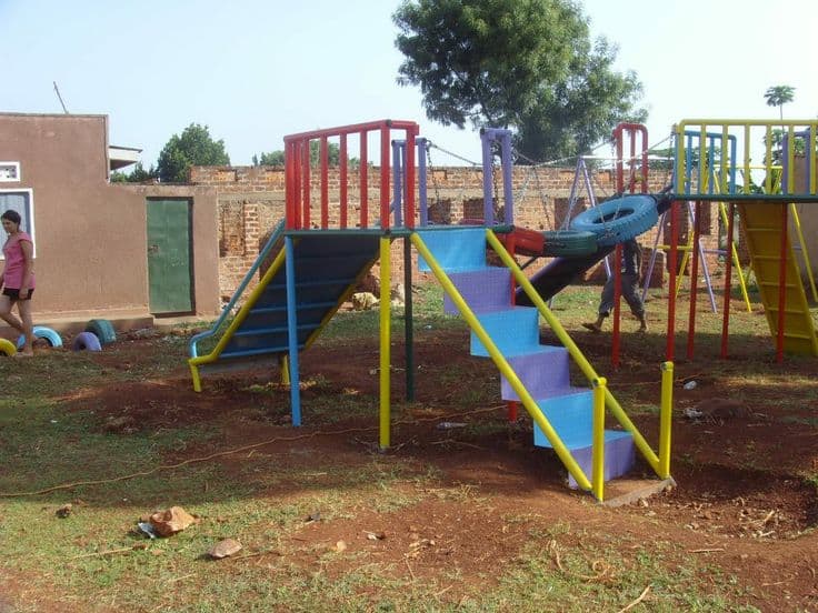 This is that of a playground in an african village as you can see both look fun to play on however the playground on the right looks higher quality and more regulated making it safer once again if the country on the left had money to spend on municipalities like we do the playground would be of a much higher quality making it safer for the kids in that are and it could also be bigger and have more elements than it does.