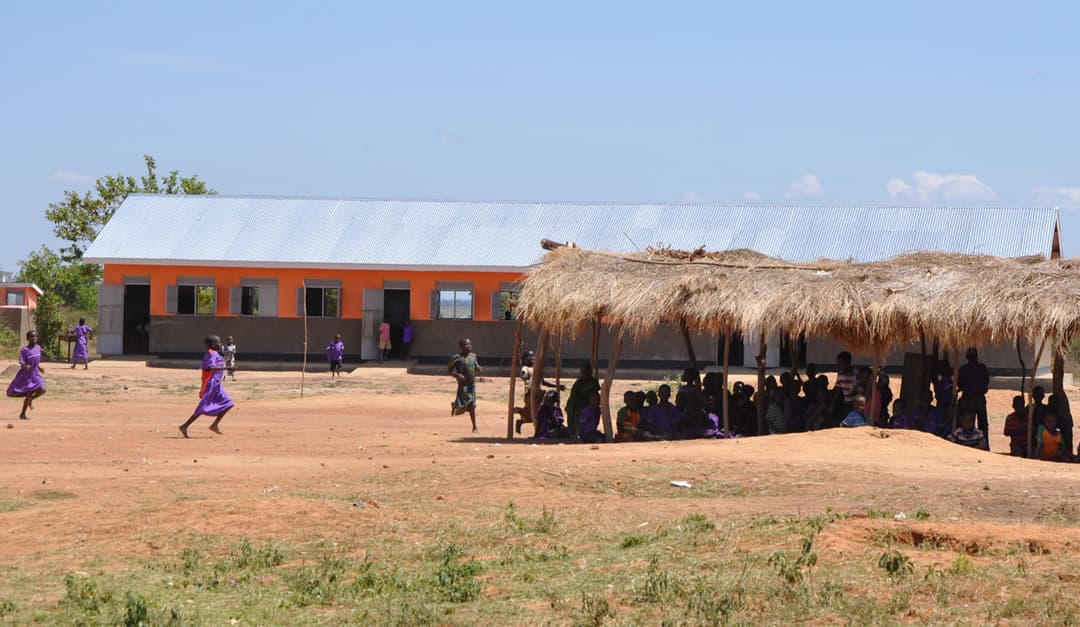 This is a school from an african village it is a single story and small. With Canada with this jubilee year initiative, schools can get better in country such as this leading to more children getting a higher education.